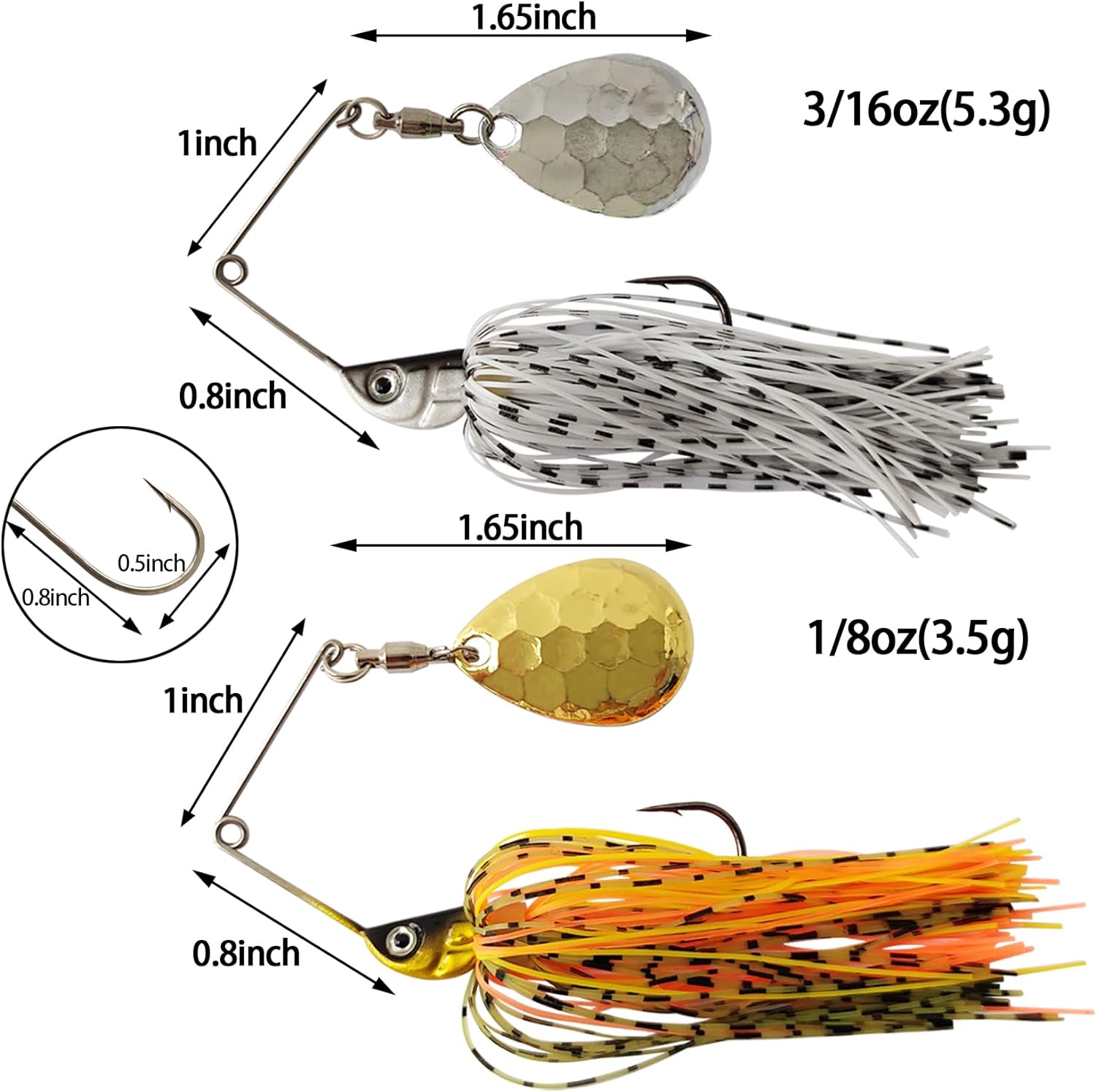 Eupheng Spinner Bait Spoon Wir - Fishing Lure Buzzbait recension och pris
