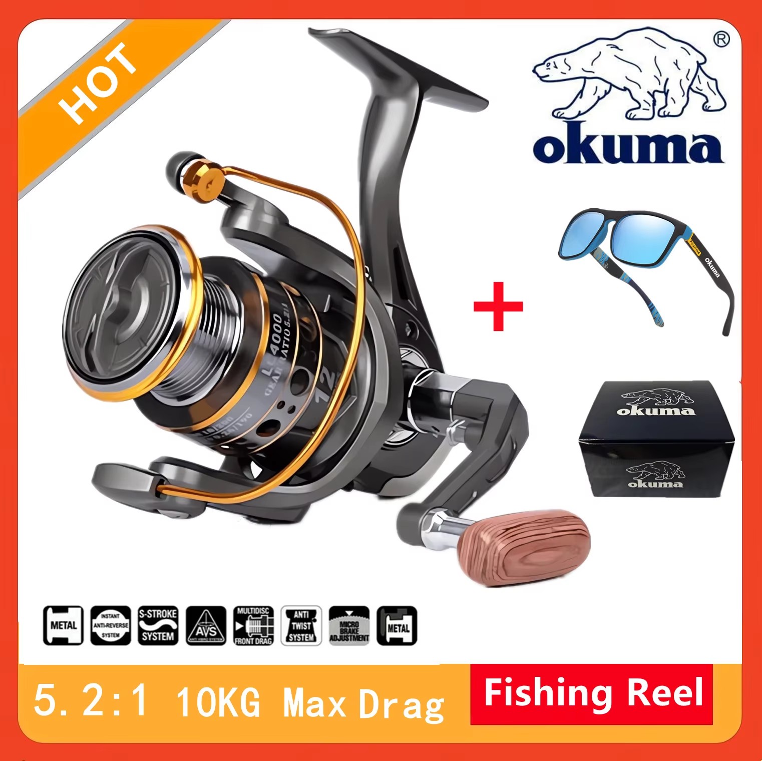 Okuma High Speed 5.2:1 Fishing - Daiwa Reel Fuego recension och pris