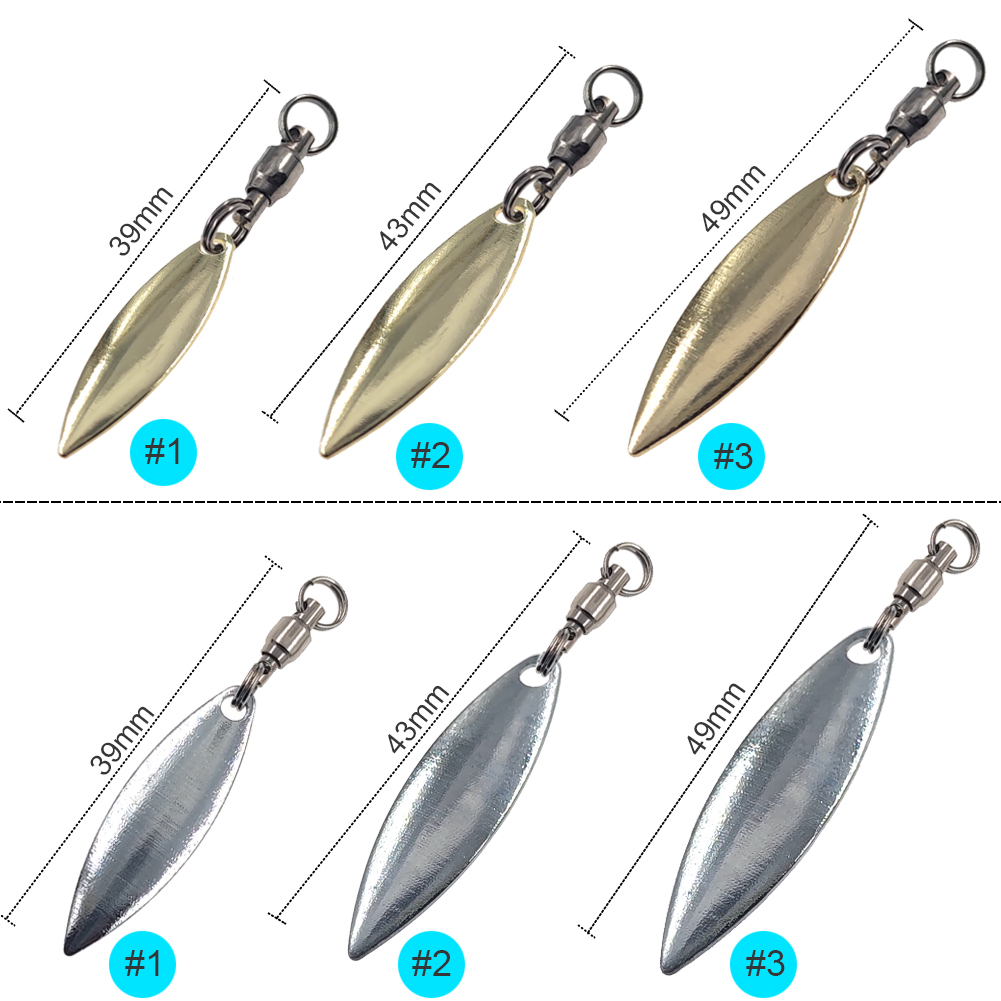 10pcs Willowleaf Blades Spinne - Fishing Lure Buzzbait recension och pris