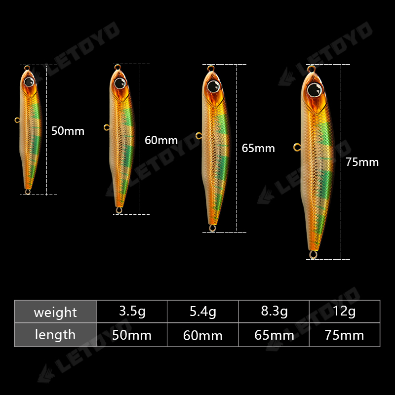 LETOYO Sinking Pencil 17g 12g- - Fishing Lure Topwater recension och pris