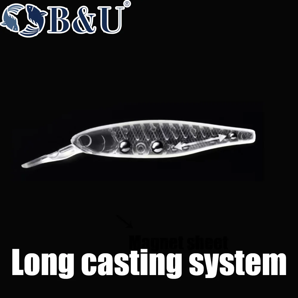 B&U  68mm 3D Printing Shad Sus - Fishing Lure Jerkbait recension och pris